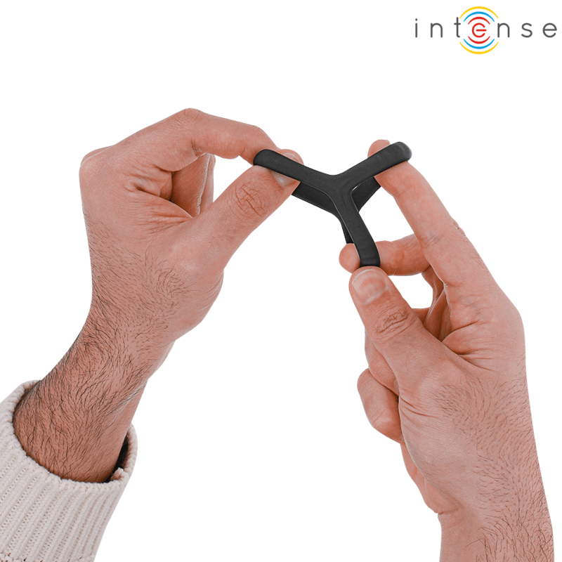 INTENSE - CARSON DOUBLE SILICONE PENIS RING BLACK MODEL 4 - Toys "n" Us