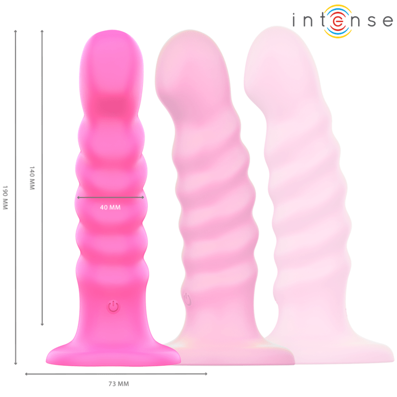 INTENSE - CINDY VIBRATOR SIZE L SPIRAL DESIGN 10 VIBRATIONS PINK REMOTE CONTROL - Toys "n" Us