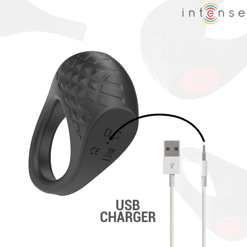 INTENSE - CLOVER VIBRATOR PENIS RING 10 VIBRATIONS BLACK - Toys "n" Us