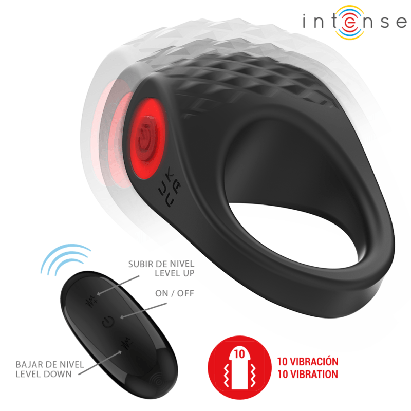 INTENSE - CLOVER VIBRATOR PENIS RING 10 VIBRATIONS BLACK - Toys "n" Us