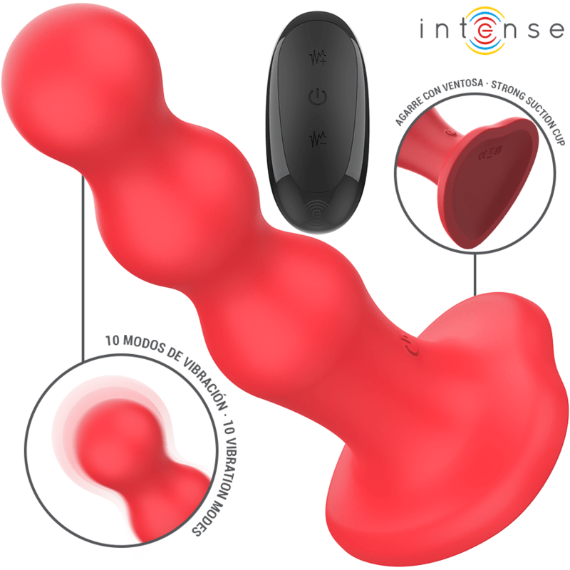 INTENSE - CODY VIBRATOR WITH SUCTION CUP RED REMOTE CONTROL - Toys "n" Us