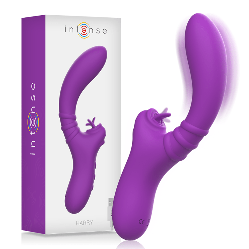 INTENSE - HARRY FLEXIBLE VIBRATOR WITH PURPLE TONGUE - Toys "n" Us