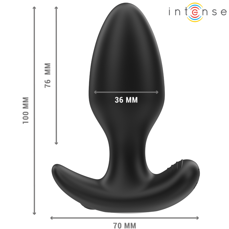 INTENSE - JOEY ANAL PLUG 10 VIBRATIONS BLACK REMOTE CONTROL - Toys "n" Us