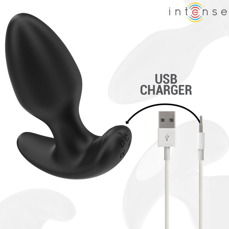 INTENSE - JOEY ANAL PLUG 10 VIBRATIONS BLACK REMOTE CONTROL - Toys "n" Us