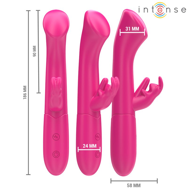 INTENSE - JULIETA RABBIT VIBRATOR 18.6 CM 10 VIBRATIONS PINK - Toys "n" Us