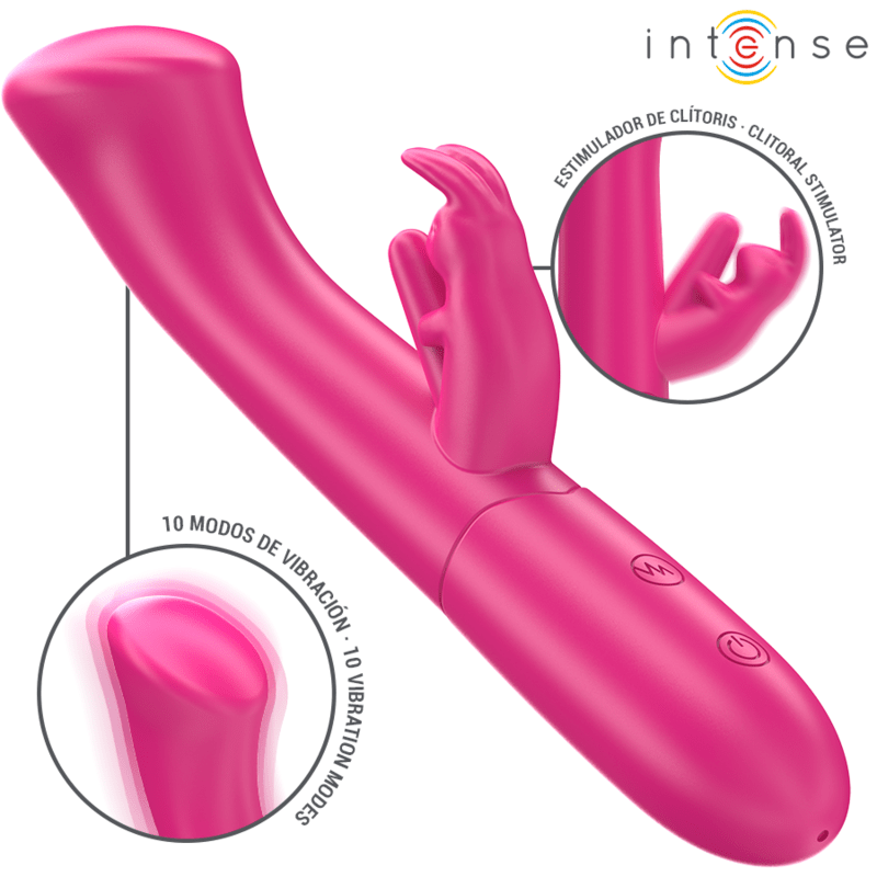 INTENSE - JULIETA RABBIT VIBRATOR 18.6 CM 10 VIBRATIONS PINK - Toys "n" Us