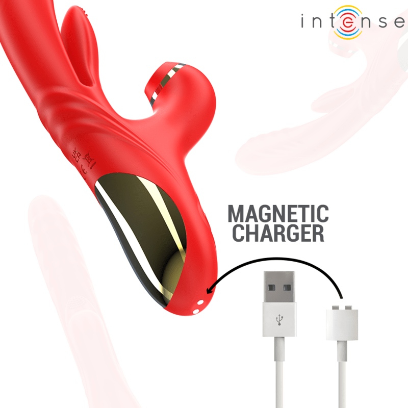 INTENSE - KAROL MULTIFUNCTION VIBRATOR THRUST & STIMULATION & SUCTION RED - Toys "n" Us