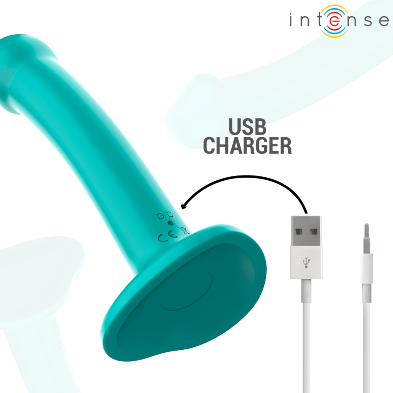 INTENSE - KATIE VIBRATOR WITH SUCTION CUP 10 VIBRATIONS BLUE REMOTE CONTROL - Toys "n" Us