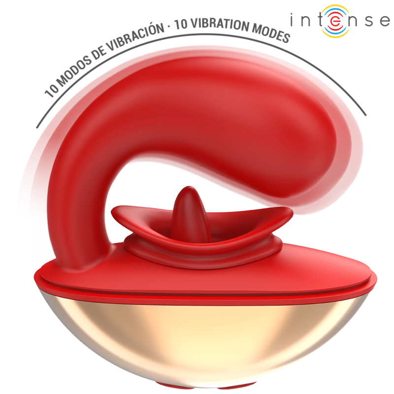 INTENSE - MARIAH VIBRATOR & STIMULATOR IN U SHAPE 10 VIBRATIONS RED - Toys "n" Us