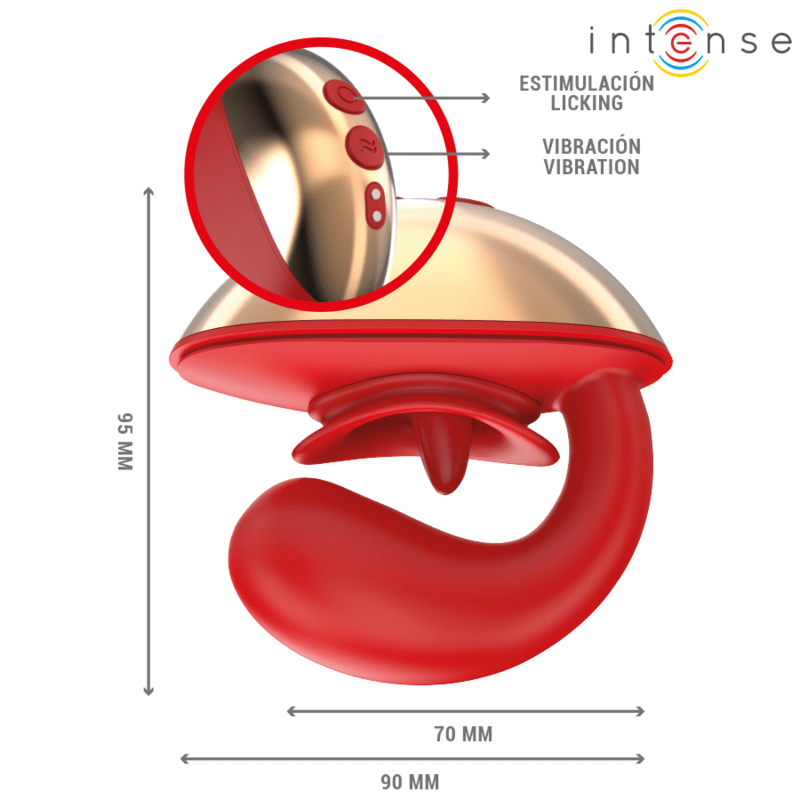 INTENSE - MARIAH VIBRATOR & STIMULATOR IN U SHAPE 10 VIBRATIONS RED - Toys "n" Us