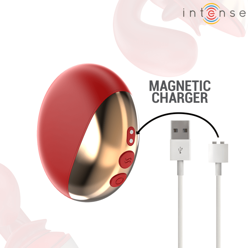 INTENSE - MARIAH VIBRATOR & STIMULATOR IN U SHAPE 10 VIBRATIONS RED - Toys "n" Us