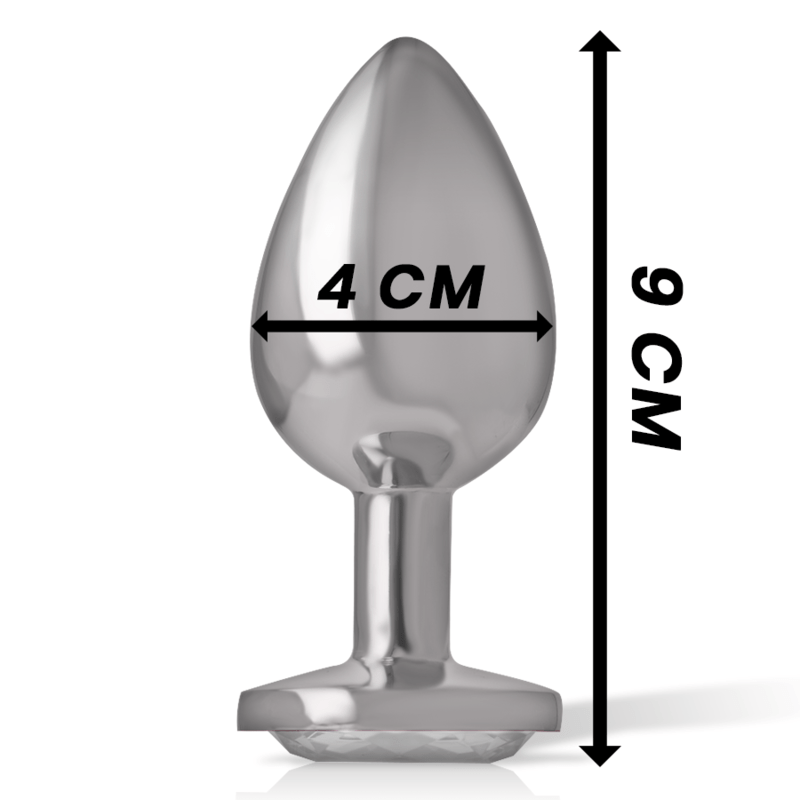INTENSE - PLUG ANAL DE METAL DE ALUMÍNIO COM CRISTAL PRATA TAMANHO L - Toys "n" Us