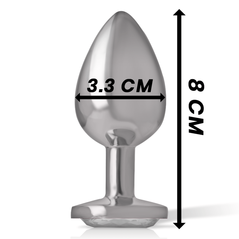 INTENSE - PLUG ANAL DE METAL DE ALUMÍNIO COM CRISTAL PRATA TAMANHO M - Toys "n" Us