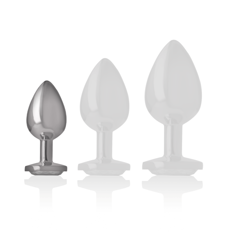 INTENSE - PLUG ANAL DE METAL DE ALUMÍNIO COM CRISTAL PRATA TAMANHO S - Toys "n" Us