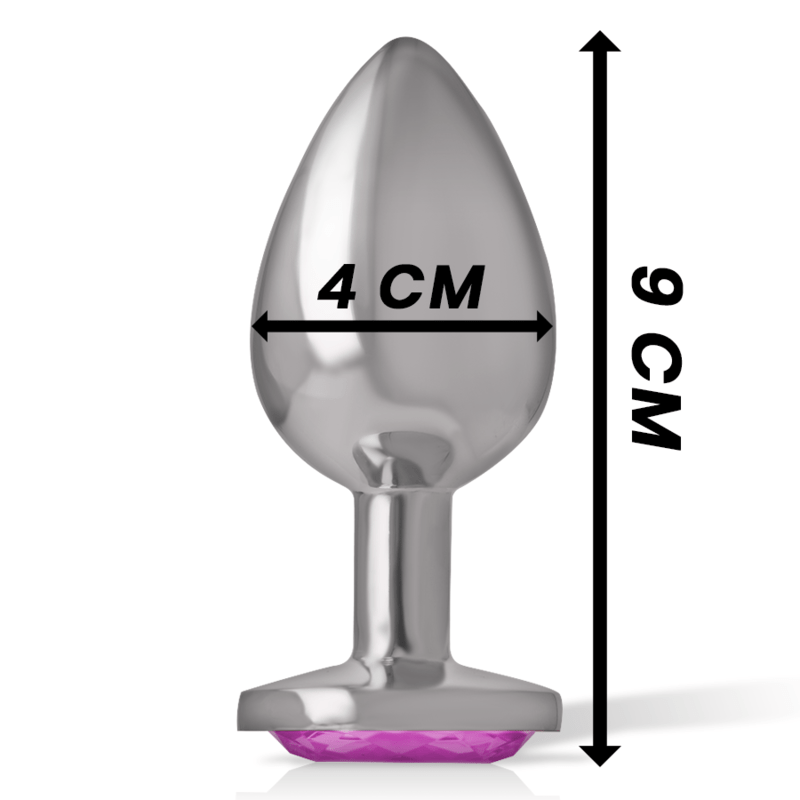 INTENSE - PLUG ANAL DE METAL DE ALUMÍNIO COM CRISTAL ROSA TAMANHO L - Toys "n" Us