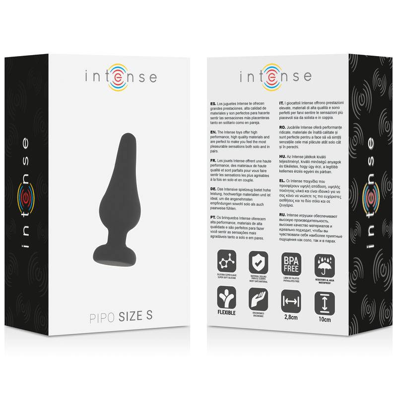 INTENSE - PLUG ANAL PIPO S SILICONE PRETO 9,8 CM - Toys "n" Us