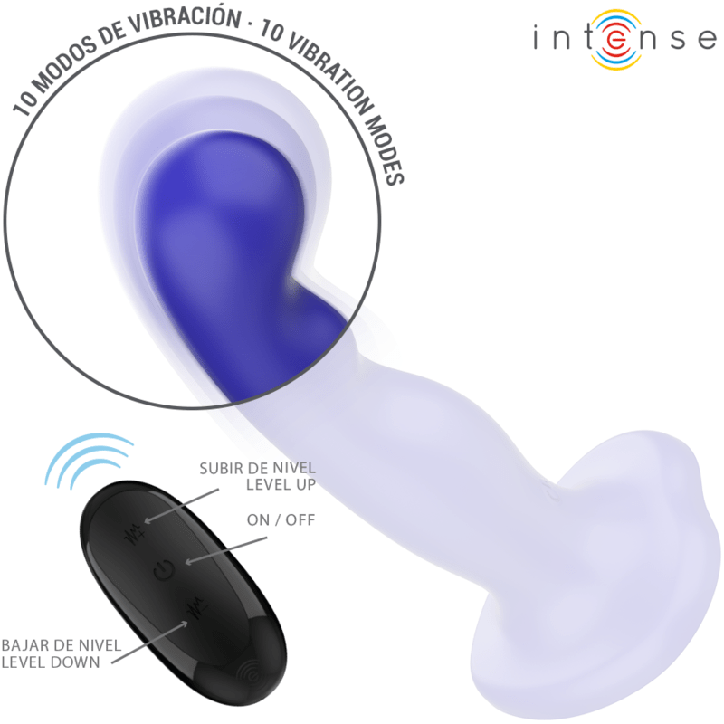 INTENSE - SHORTY VIBRATOR WITH SUCTION CUP BLUE REMOTE CONTROL - Toys "n" Us