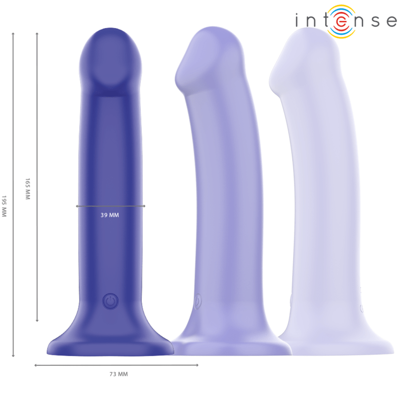 INTENSE - VICTORIA VIBRATOR WITH SUCTION CUP 10 VIBRATIONS DARK BLUE REMOTE CONTROL - Toys "n" Us