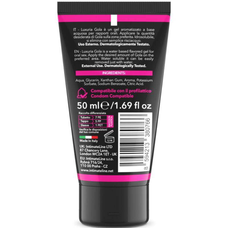 INTIMATELINE LUXURIA - SEXO ORAL GEL SABOR CEREJA 50 ML - Toys "n" Us