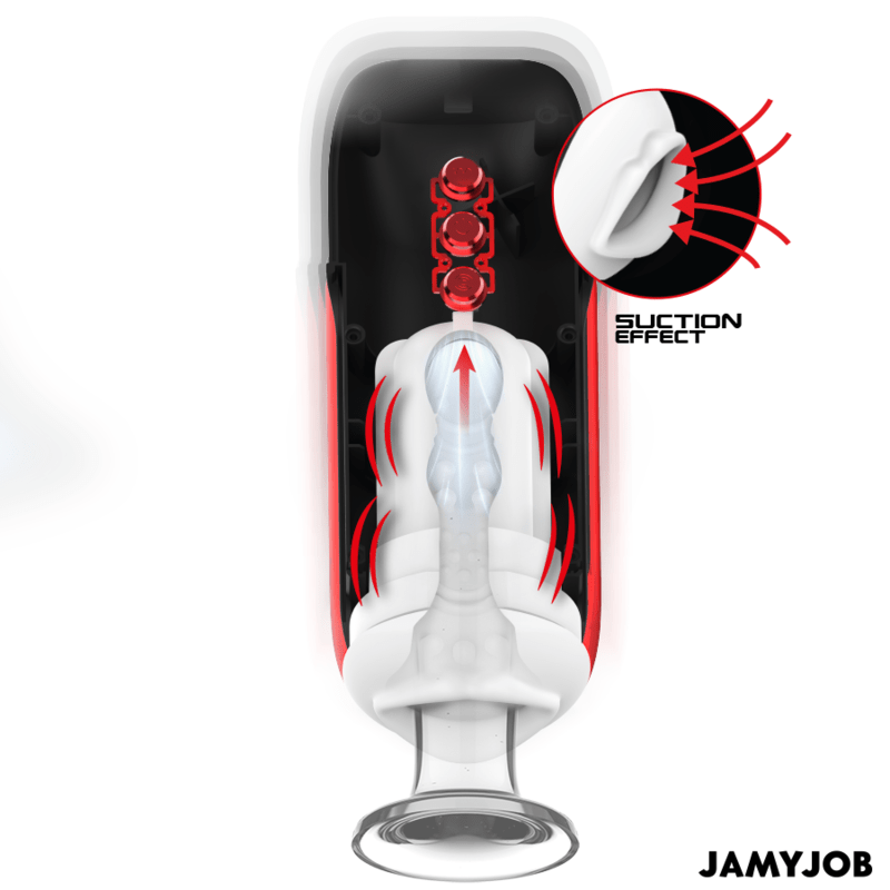 JAMYJOB - BLAZE AUTOMATIC MOUTH MASTURBATOR 5 SUCTION AND VIBRATION MODES - Toys "n" Us