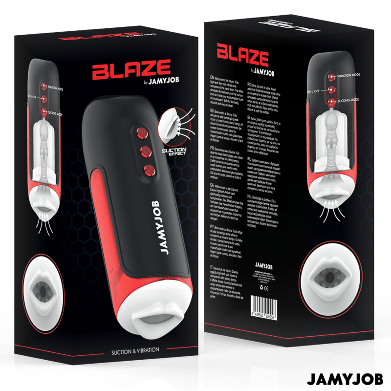 JAMYJOB - BLAZE AUTOMATIC MOUTH MASTURBATOR 5 SUCTION AND VIBRATION MODES - Toys "n" Us