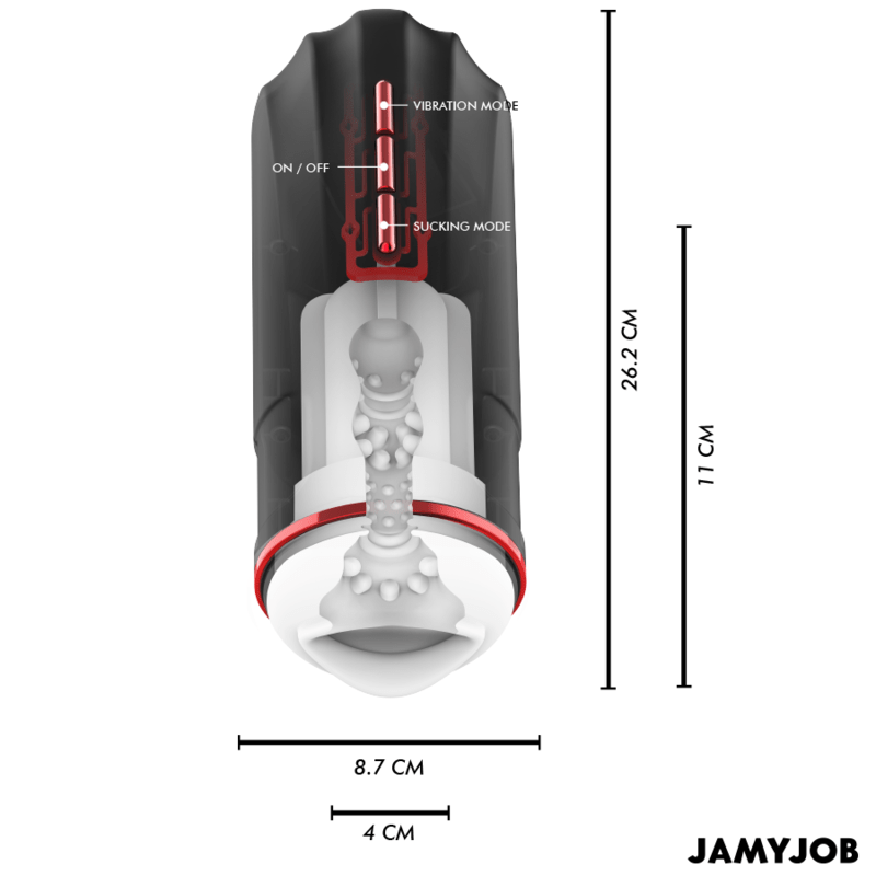 JAMYJOB - MEGABITE AUTOMATIC MOUTH MASTURBATOR 5 SUCTION AND VIBRATION MODES - Toys "n" Us