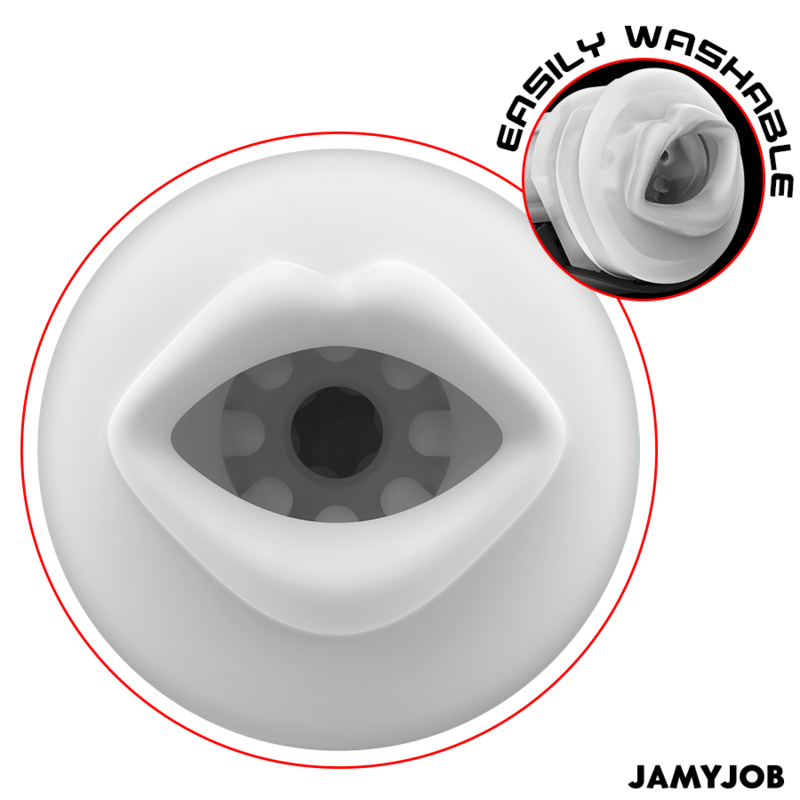 JAMYJOB - MEGABITE AUTOMATIC MOUTH MASTURBATOR 5 SUCTION AND VIBRATION MODES - Toys "n" Us