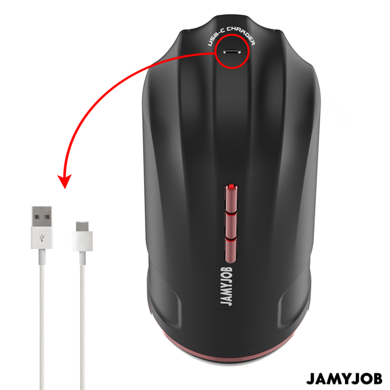 JAMYJOB - MEGABITE AUTOMATIC MOUTH MASTURBATOR 5 SUCTION AND VIBRATION MODES - Toys "n" Us