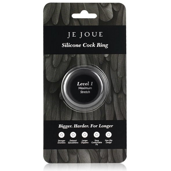 JE JOUE - ANEL DE GALO DE SILICONE DE ESTICAO MXIMA - PRETO - Toys "n" Us