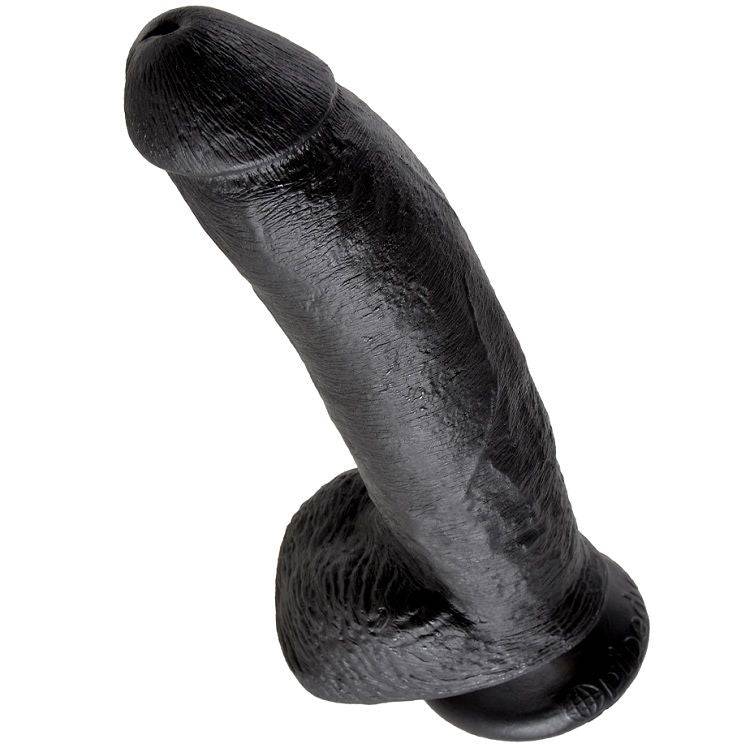 KING COCK - 9 DILDO PRETO COM BOLAS 22.9 CM - Toys "n" Us