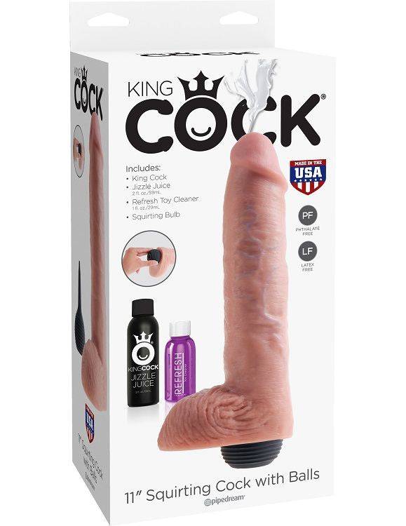 KING COCK - PÊNIS EJACULADOR NATURAL REALISTA 27.94 CM - Toys "n" Us