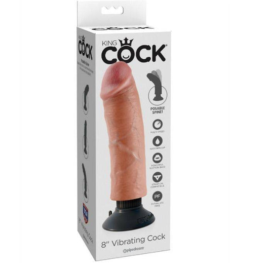 KING COCK - VIBRADOR DILDO 20.32 CM NATURAL - Toys "n" Us