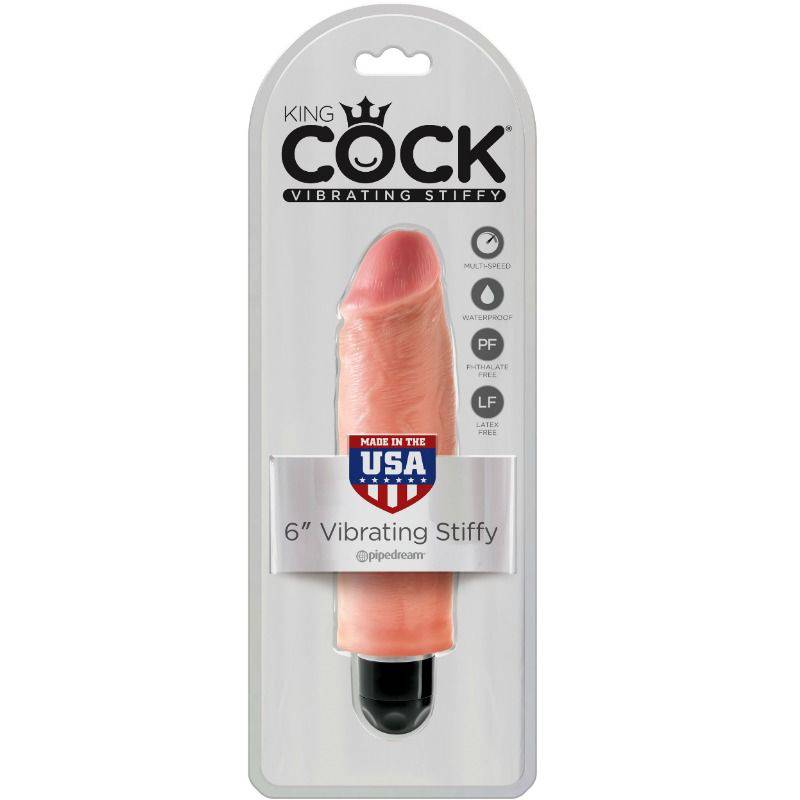 KING COCK - VIBRADOR REALÍSTICO STIFFY 15.24 CM NATURAL - Toys "n" Us