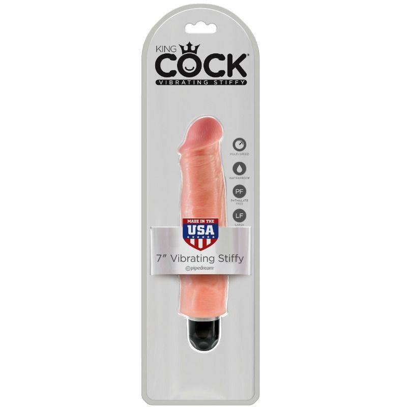 KING COCK - VIBRADOR REALÍSTICO STIFFY 17.8 CM NATURAL - Toys "n" Us