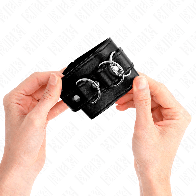 KINK - 3 D - RING WRIST RESTRAINTS ADJUSTABLE BLACK 17.5 - 25 CM X 6 CM - Toys "n" Us