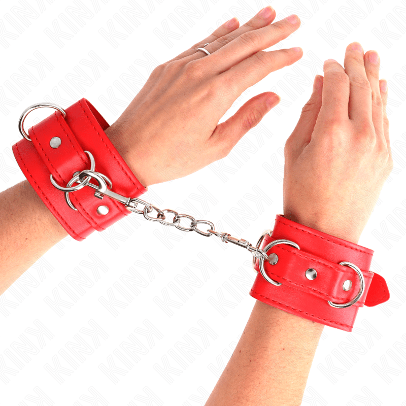 KINK - 3 RETENÇÕES DE PULSO D - RING AJUSTÁVEIS VERMELHO 17,5 - 25 CM X 6 CM - Toys "n" Us