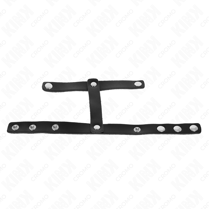 KINK - ADJUSTABLE LEATHER PENIS RING AND BALL DIVIDER STRAP - Toys "n" Us
