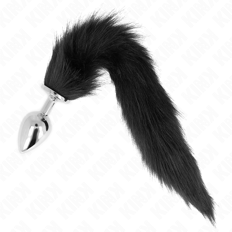 KINK - ANAL PLUG SIZE L 10 X 4 CM WITH SYNTHETIC TAIL 40 CM BLACK - Toys "n" Us