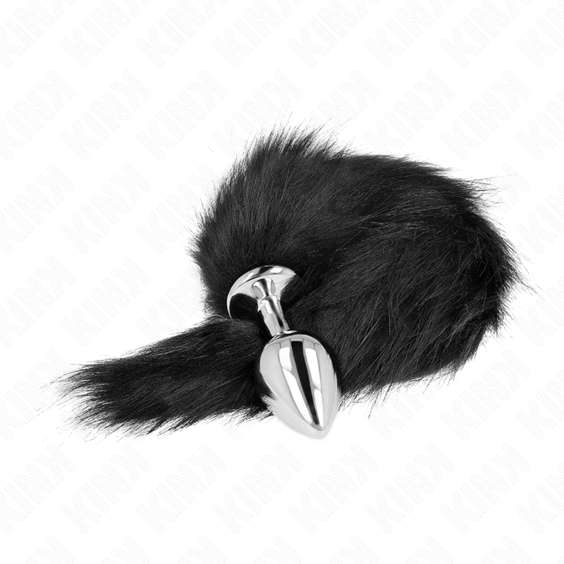 KINK - ANAL PLUG SIZE M 8 X 3.5 CM WITH SYNTHETIC TAIL 40 CM BLACK - Toys "n" Us