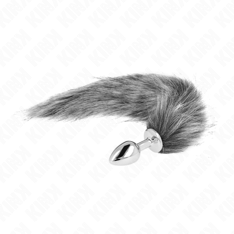 KINK - ANAL PLUG SIZE S 7 X 3 CM WITH SYNTHETIC TAIL 40 CM GREY - Toys "n" Us