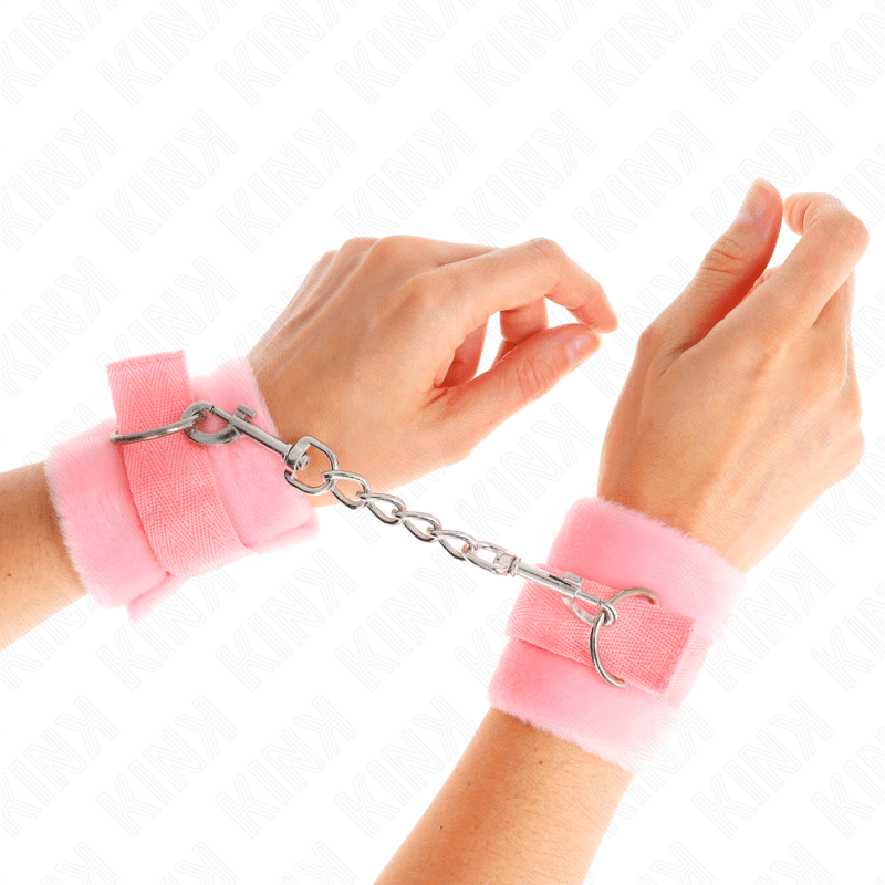 KINK - BEGINNER FUR HAND CUFFS PINK 30 X 7 CM - Toys "n" Us