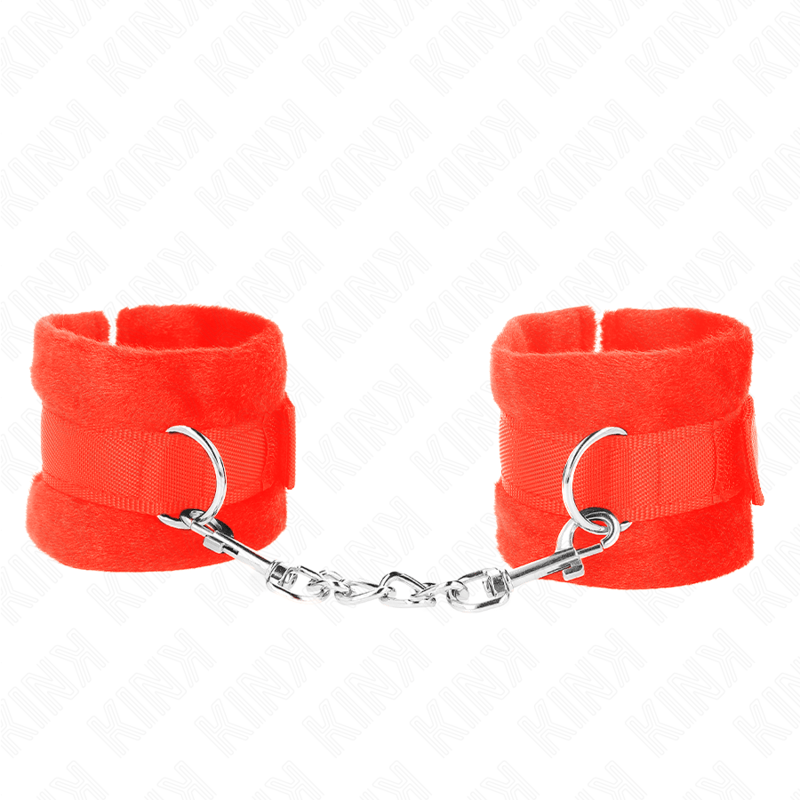 KINK - BEGINNER FUR HAND CUFFS RED 30 X 7 CM - Toys "n" Us