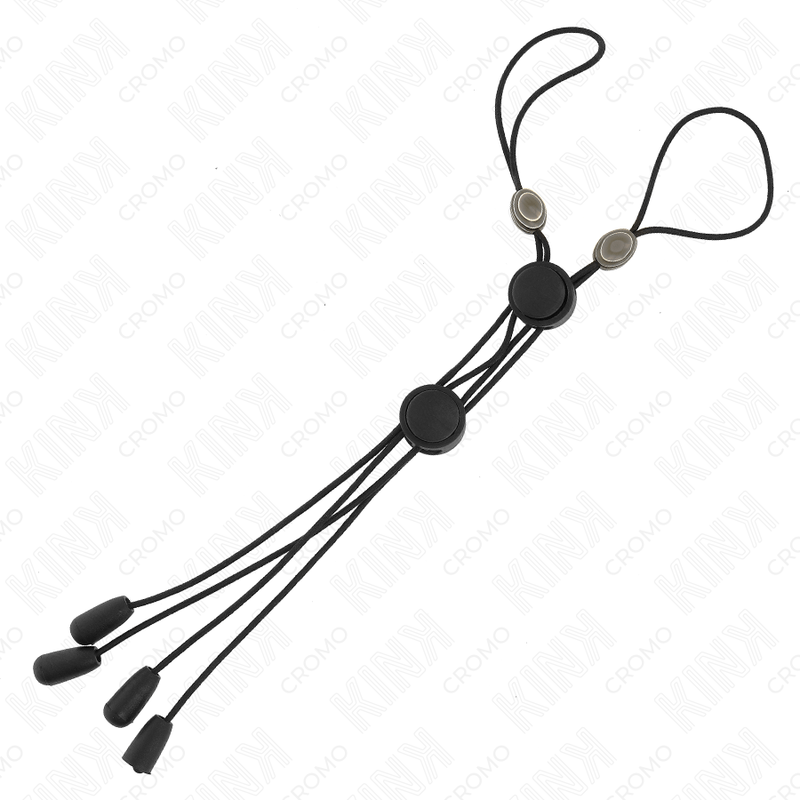 KINK - BLACK DETAIL NIPPLE CLAMPS WITH BLACK ELASTIC - Toys "n" Us