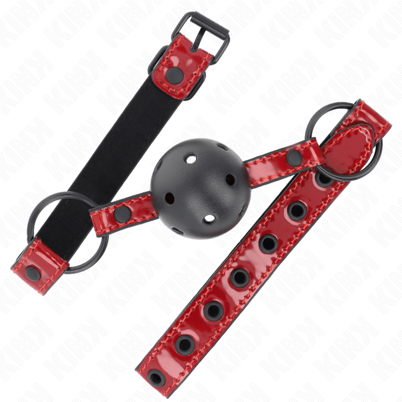 KINK - BOLA DE COURO BRILHANTE 4,5 CM MORDAÇA 63,5 X 2 CM AJUSTÁVEL 41 X 59 CM - Toys "n" Us