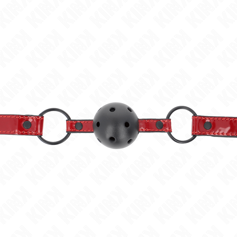 KINK - BOLA DE COURO BRILHANTE 4,5 CM MORDAÇA 63,5 X 2 CM AJUSTÁVEL 41 X 59 CM - Toys "n" Us