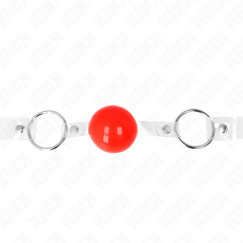 KINK - BOLA PVC TRANSPARENTE VERMELHA MORDAÇA 4 CM AJUSTÁVEL - Toys "n" Us