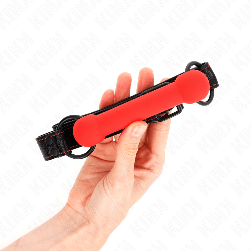 KINK - BONE GAG WITH LEATHERETTE STRAP RED ADJUSTABLE 41 - 57 CM - Toys "n" Us