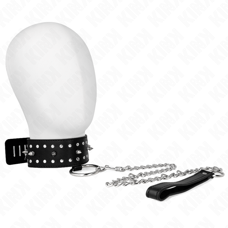 KINK - COLAR COM TRELA 65 CM COM PREGOS PRATA MODELO 1 AJUSTÁVEL 36 - 43 CM X 5 CM - Toys "n" Us