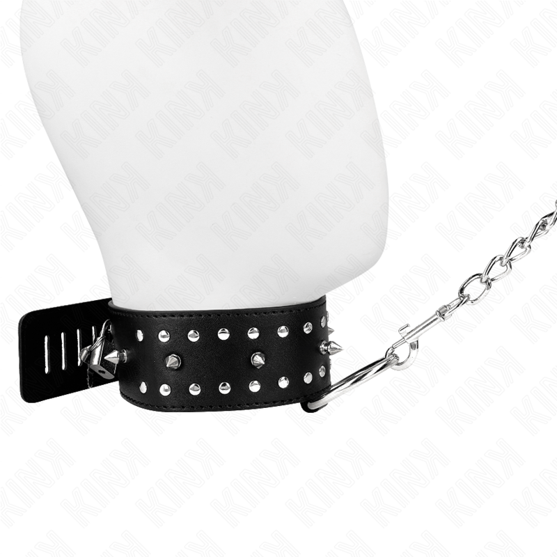 KINK - COLAR COM TRELA 65 CM COM PREGOS PRATA MODELO 1 AJUSTÁVEL 36 - 43 CM X 5 CM - Toys "n" Us