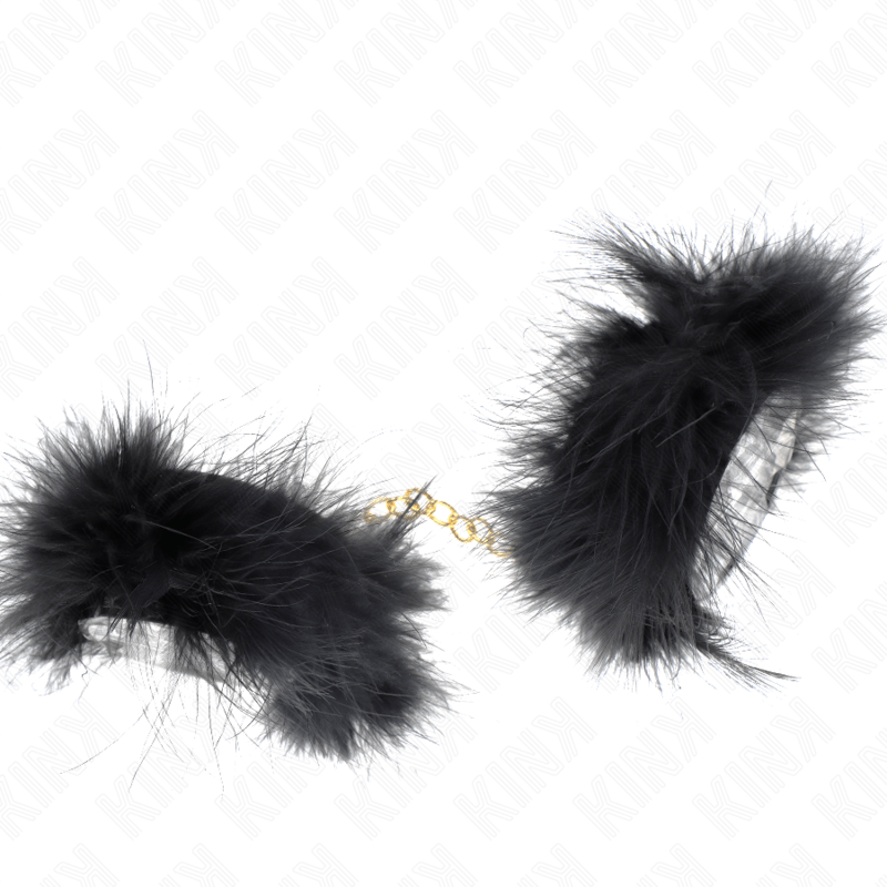 KINK - FEATHER HAND CUFFS WITH GOLD CHAIN MODEL 0 - Toys "n" Us